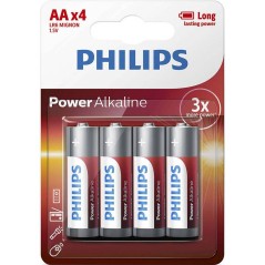 Philips Alkaline AA Battery 4-Pack - Long-Lasting Energy for All Your Devices!
